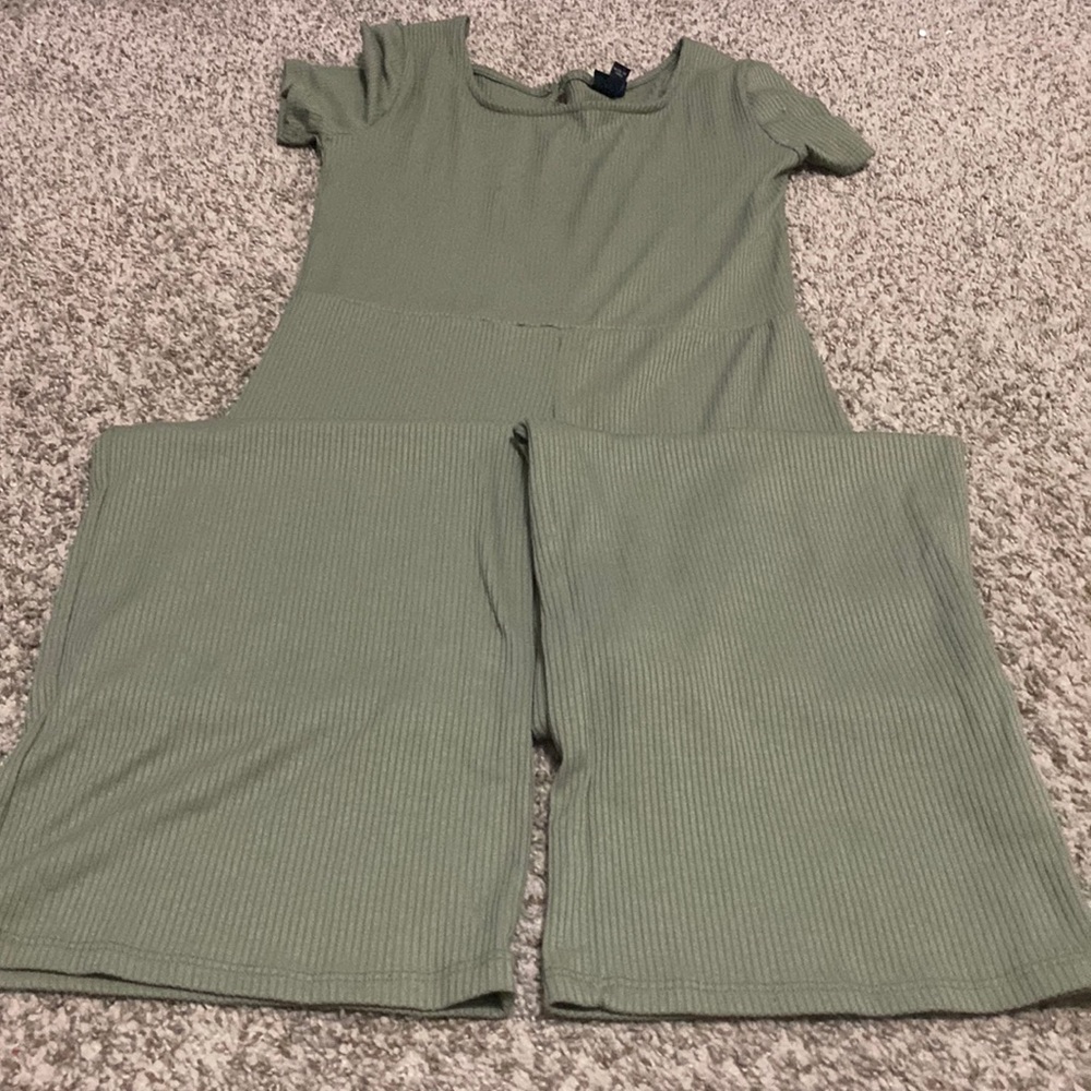 Green girls romper